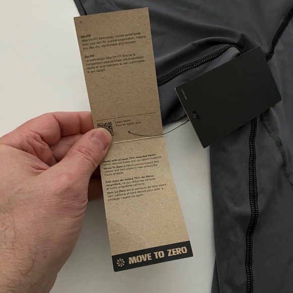 Men's Nike Pro Dri-FIT Slim Fit Tee Men's Training Size XL Charcoal Grey NEW - Picture 11 of 14